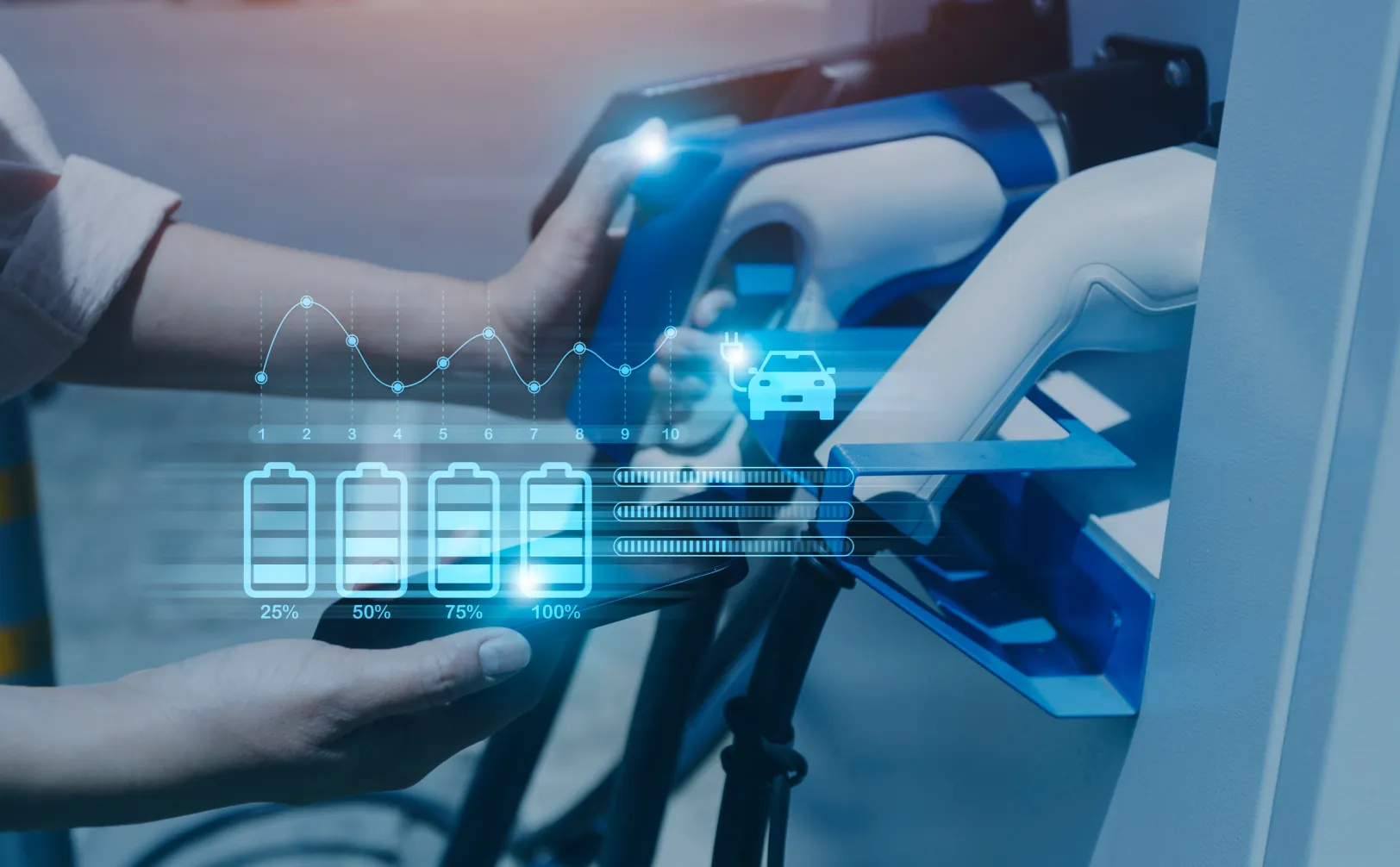 Ultra-fats, super-quick EV charging systems for electric car batteries